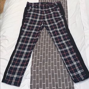 Skinny Plaid Trousers